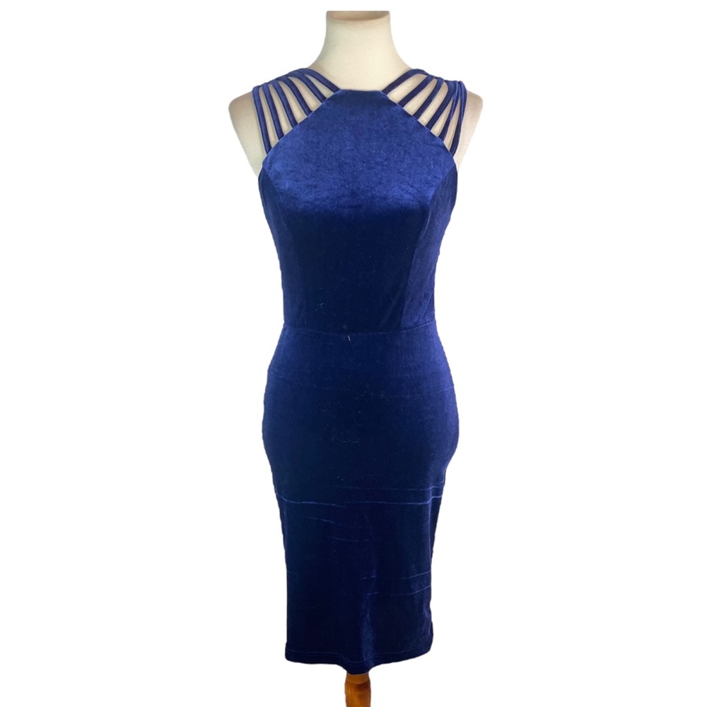 Woman’s Grace Karin blue velvet dress size S